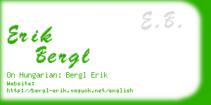 erik bergl business card